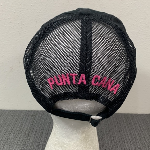 Punta Cana Republica Dominicana Trucker hat Womens OSFA Black Mesh Back Cap - Picture 7 of 12